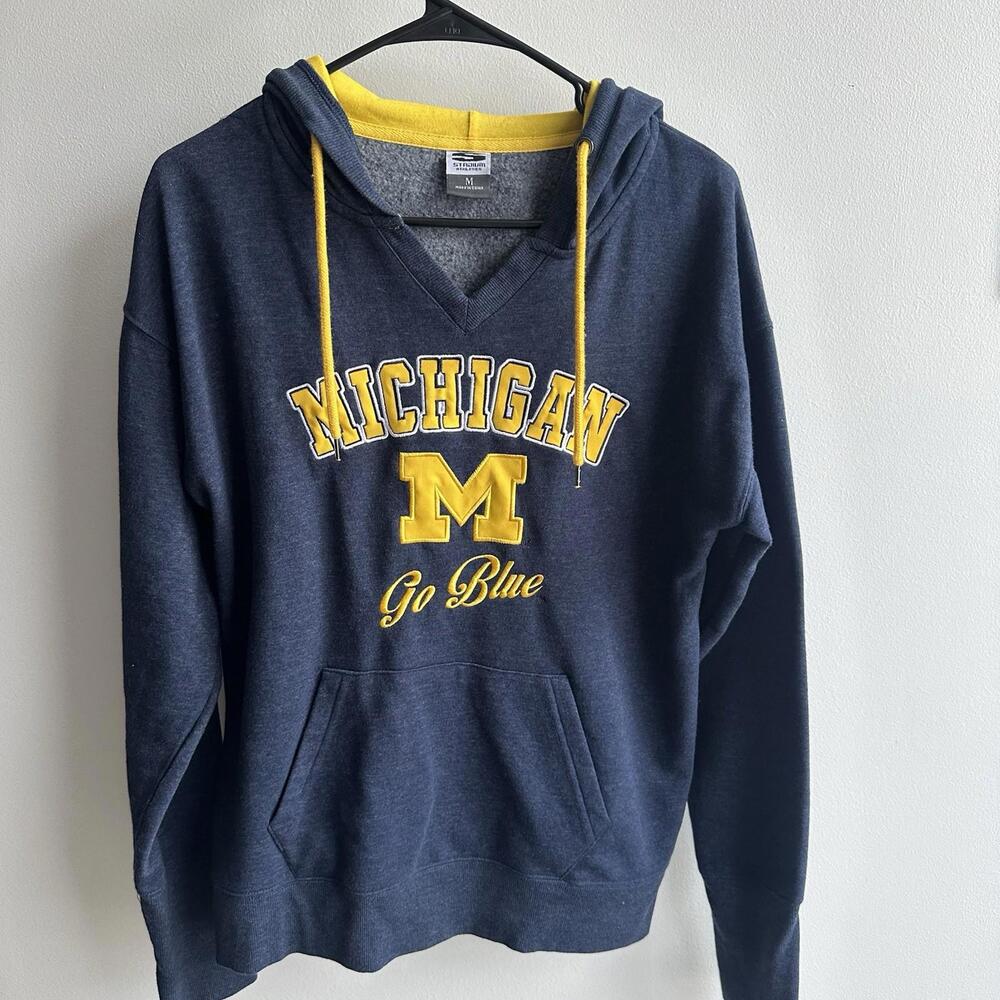 Michigan Wolverines Women’sHoodie Medium Navy Blue Gold Stadium Athletics